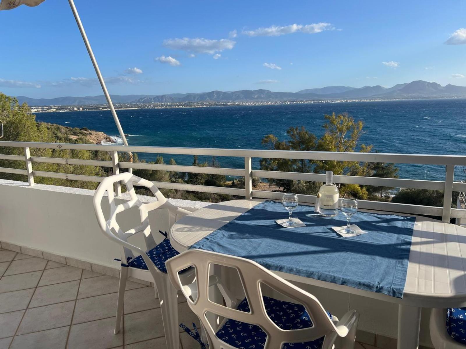Atlas Apartment With Private Beach And Seaview Blue Loutráki Extérieur photo